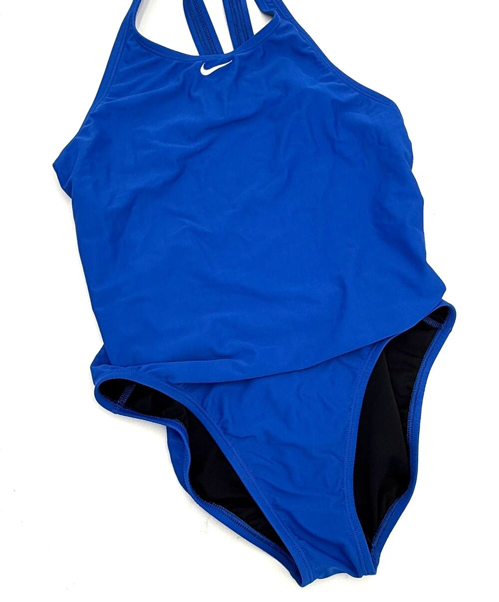 Nike Women's Blue Fastback One Piece Swimwear Size 12 / 38